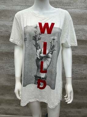 Diesel Wild Graphic Print Oversized T-Shirt White Size XL